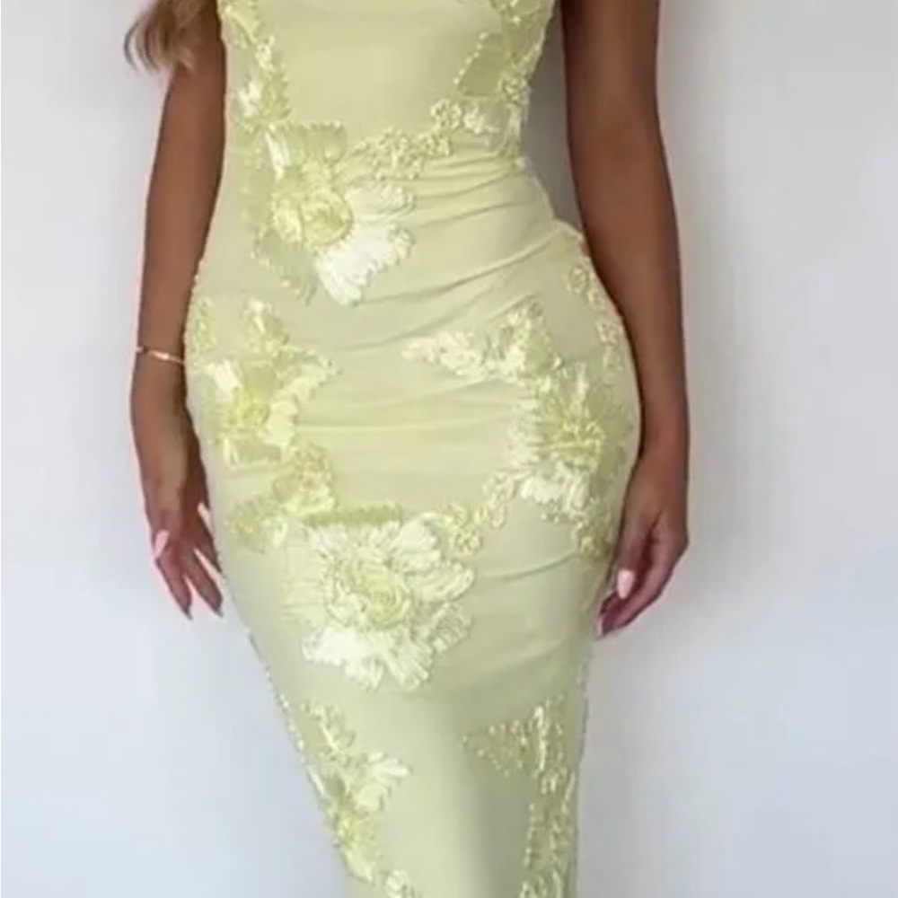 White Fox Summer Ready Maxi Dress Lemon